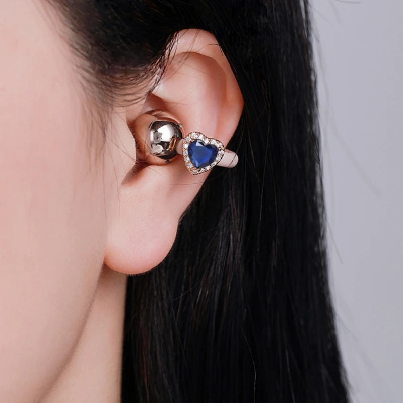 Lightweight Earbud Charm Compatible for FreeClip 1/2, Heart Ear Clip for Date Night and Party Look Styling 2Pcs K1KF Quake