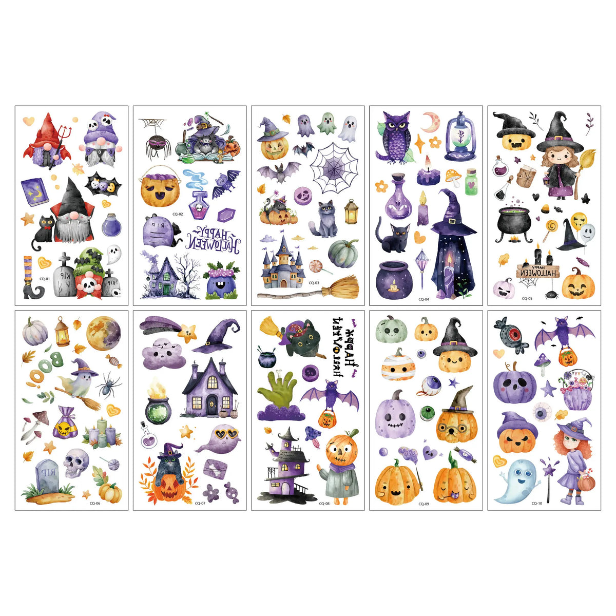 Halloween spider web Cartoon Tattoos Stickers Temporary Bloodstain Wound Costume Festival Celebration Make Up Arm Face Tattoo Quake CQ