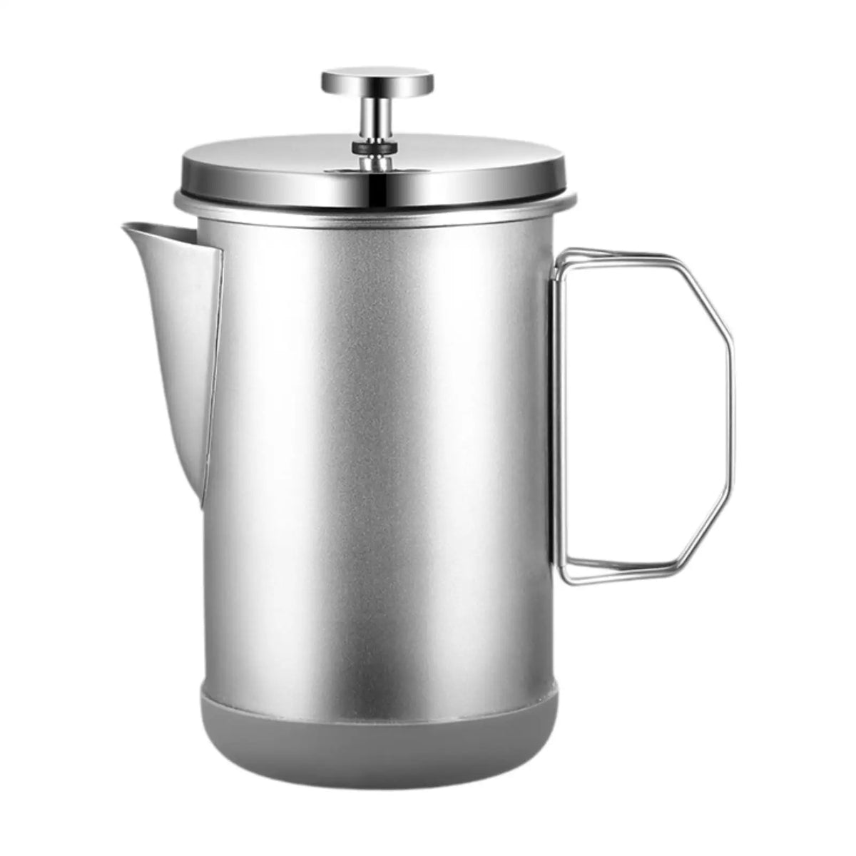 French Pressing Coffee Pot 1000ml Thickened for Kitchen Cafe Outdoor Camping Quake Silver