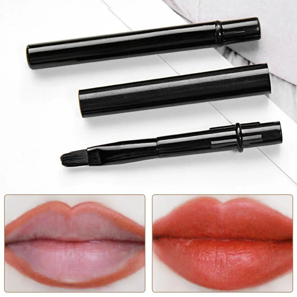 Makeup Lip Brushes Lipliner brushes Black with Cap Retractable Lipstick Brush Travel Portable lip scrub brush Gloss Makeup Brush Quake