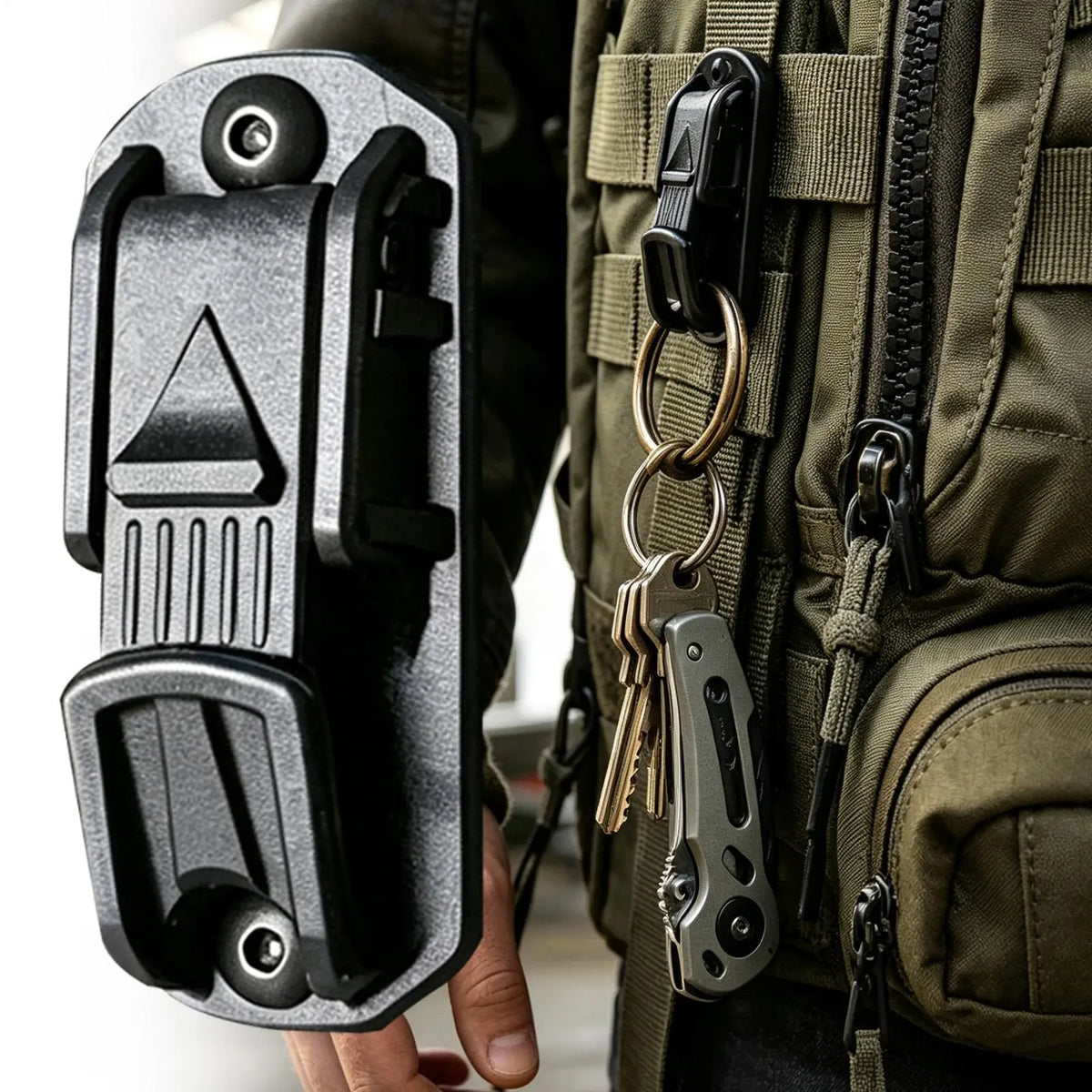 Belt Clip Multifunctional Backpack Heavy Duty Holder Hook Key Clip for Rescue Survival Outdoor Camping Hiking Climbing Skiing Quake