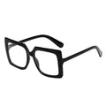 High-definition Anti Blue Light Glasses for Women Men Trendy Big Frame Office Computer Goggles Fashion Blue Ray Blocking Eyewear Quake black