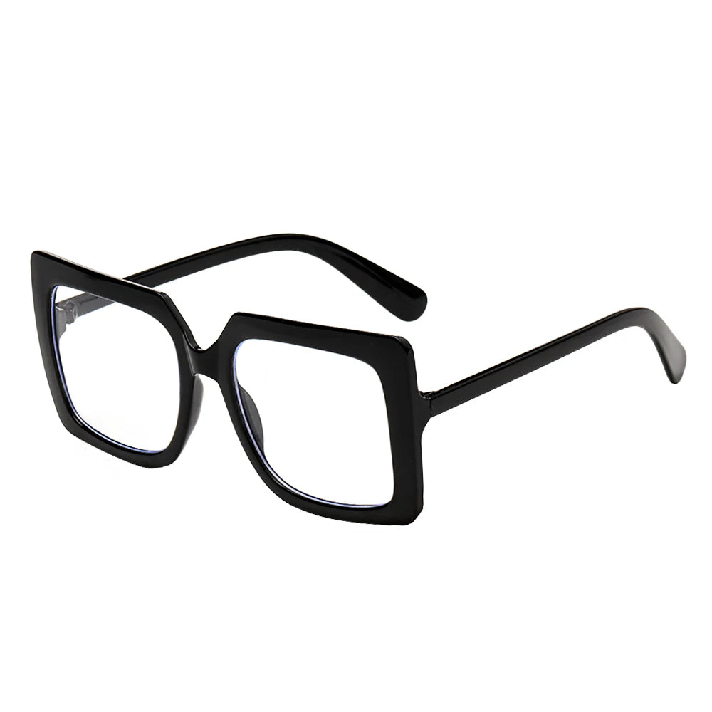 High-definition Anti Blue Light Glasses for Women Men Trendy Big Frame Office Computer Goggles Fashion Blue Ray Blocking Eyewear Quake black