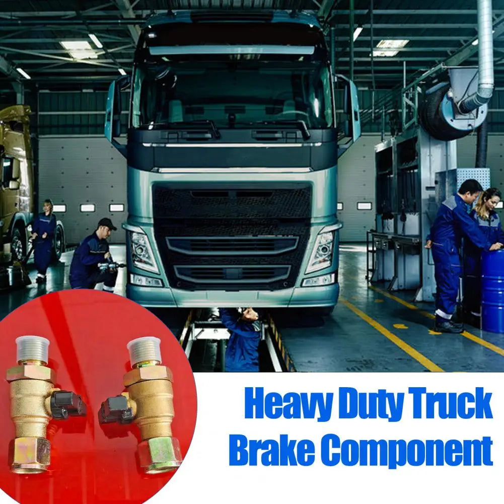 Trailer Front Wheel Air Brake Valve with Spiral Hose Tube, Integrated Emergency Brake Switch Assembly, Truck Brake System Auto P Quake