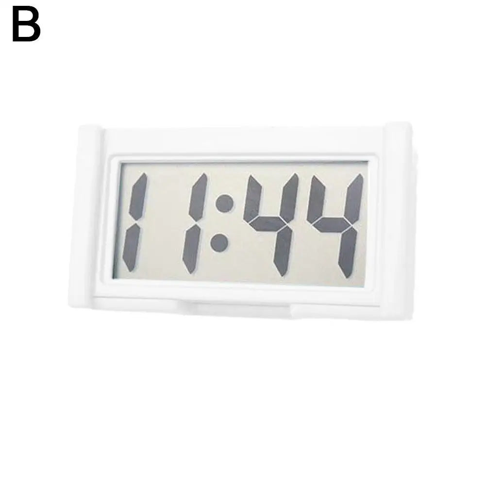 Digital Car Clock Small Car Dashboard Clock Self Adhesive Stick Mini Digital Clock Car Accessories For Vehicles Accessories Quake B