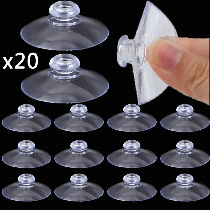 5/20Pcs Clear Sucker Powerful Vacuum Mushroom Head Suction Cups Wall Hook Kitchen Bathroom Wedding Glass Decor Hooks 2/3/4/5cm Quake