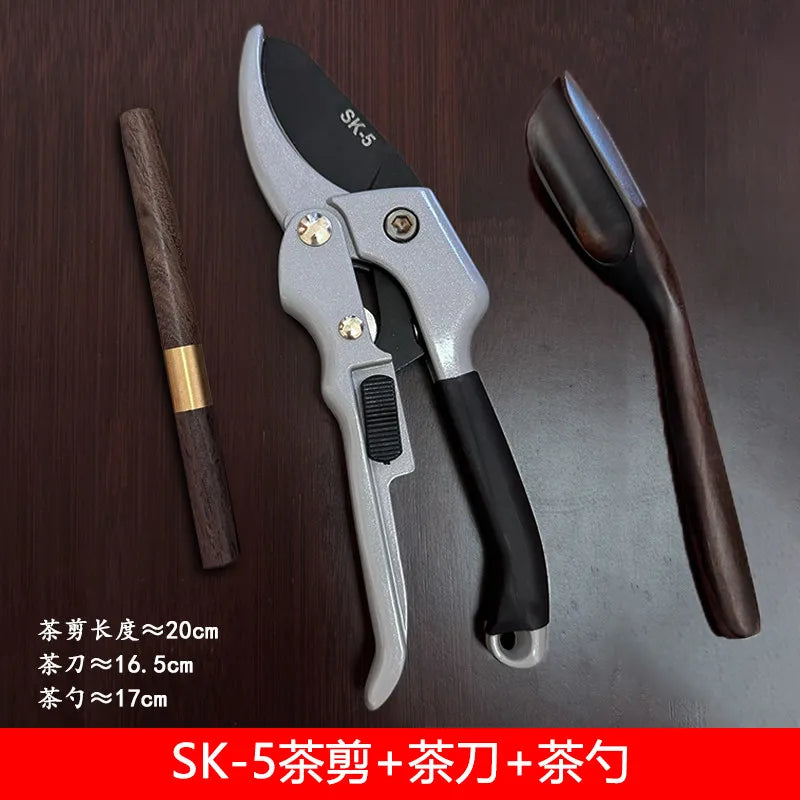 Stainless steel sk5 steel tea scissors, hard tea brick, tea crusher, tea ceremony tea needle, classy tea knife, tea prying tool Quake