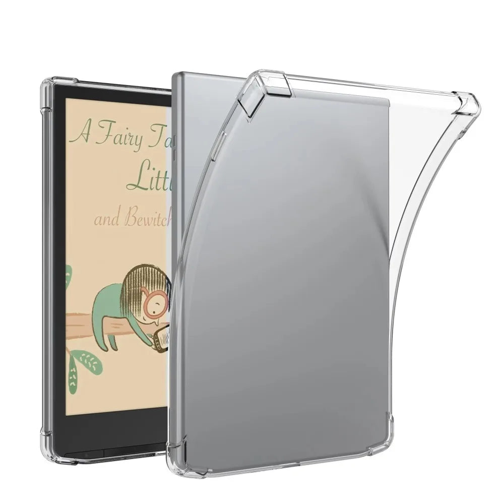 Transparent eReader Case TPU Shockproof Back Cover for PocketBook 616/617/618/628/632/633/629/634/700/InkPad 4//InkPad Color 2/3 Quake Inkpad4InkPadColor23