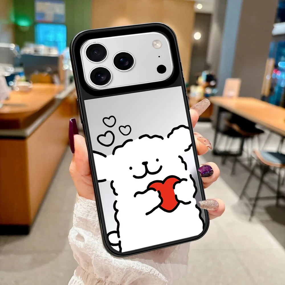 609077 Mirror Surface Magnetic Phone Case Cover for IPhone 13 14 15 16 17 18 Pro Max Case Quake