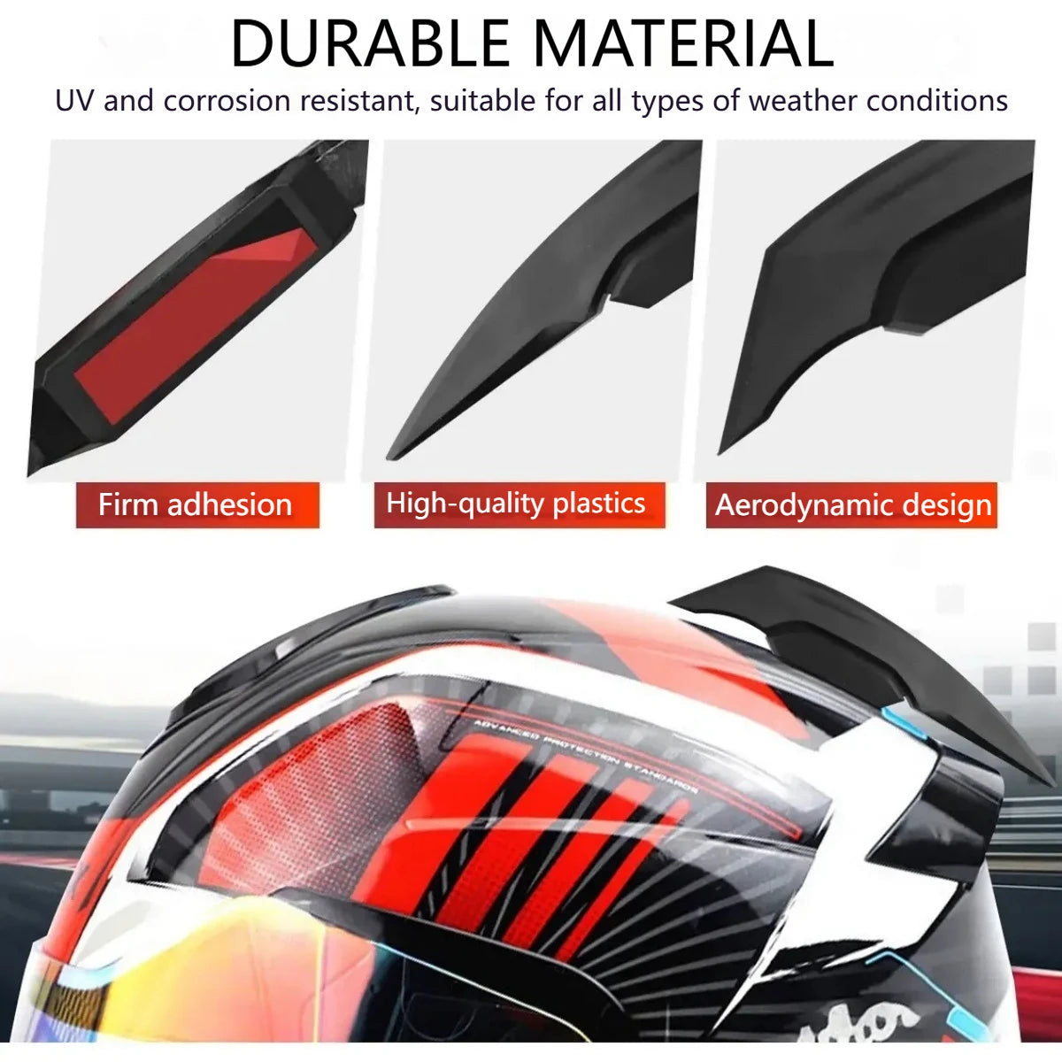 2pcs Universal Refit Motorcycle Winglet Aerodynamic Spoiler Dynamic Wing Decoration Sticker For Motorcycles E-bikes Scooters Quake