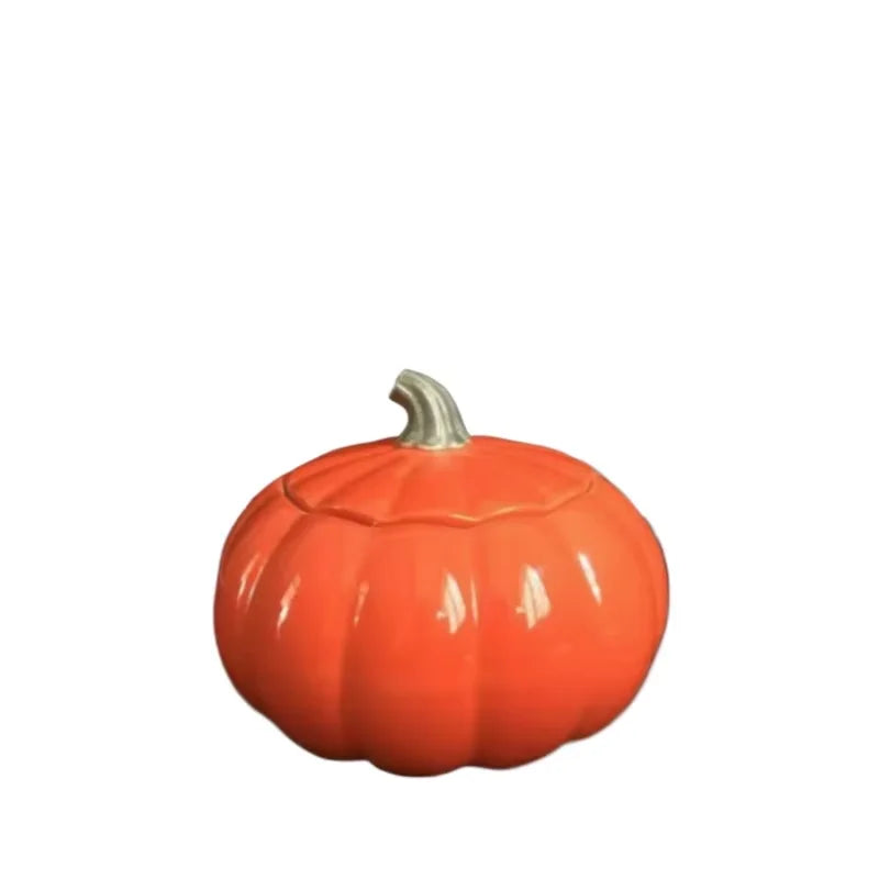 Pumpkin Shaped Ceramic Smokeless Aromatherapy Candle Home Indoor Romantic Fragrance Long Lasting Calming Effect Quake
