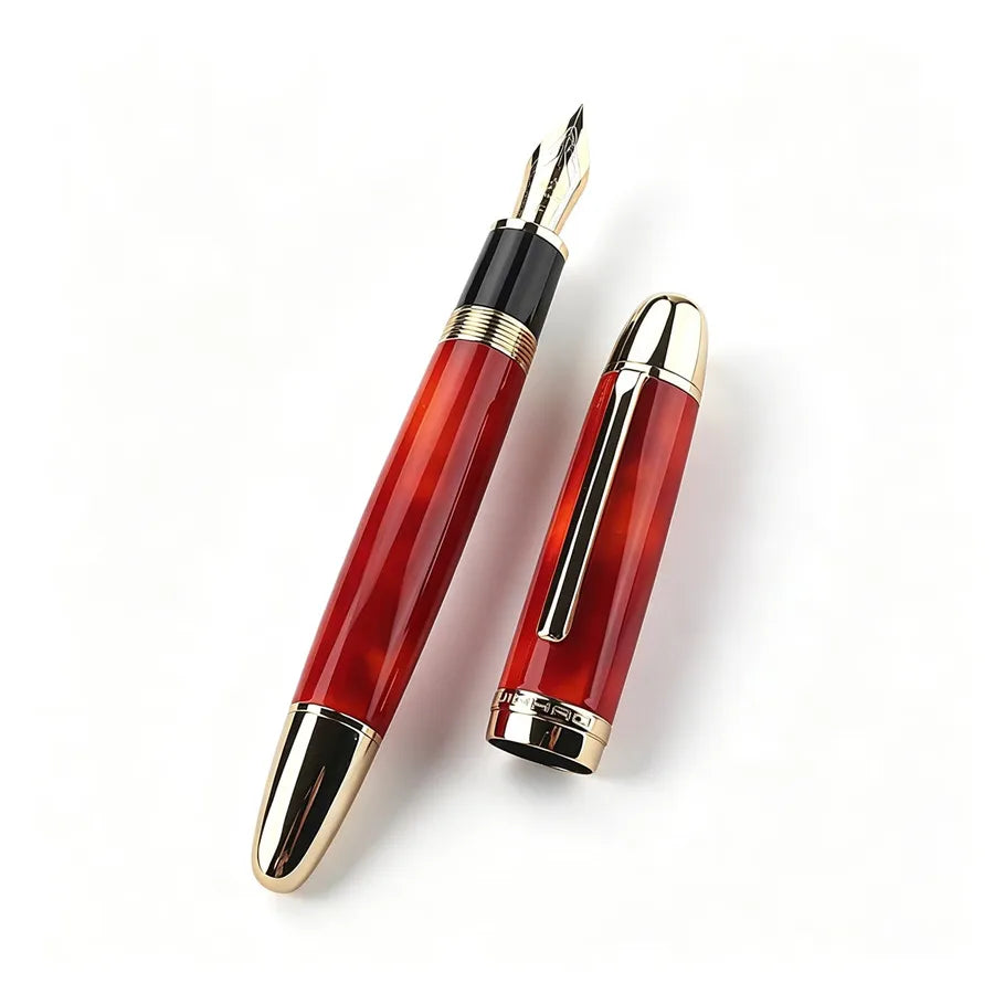 JINHAO X169 Fountain Pen Elegant Black Gold Clip Pen M/F/EF Nib Writing Ink Pen pk 9019 X159 P136 Stationery School Supplies Quake