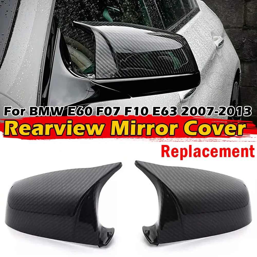 For BMW 5 6 7 Series F07 F10 F11 F13 F01 F02 F03 F04 Car Replacement Rearview Side Mirror Cover Wing Cap Exterior Door Case Trim Quake