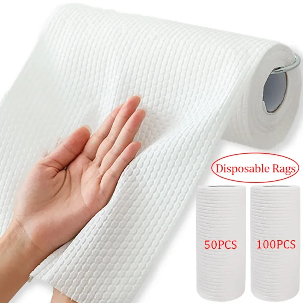 Thickened Non-woven Kitchen Paper Absorbent Towel Dish Paper Water Oil Absorbing Paper Cleaner Wipes Oil-removing Tissue Quake