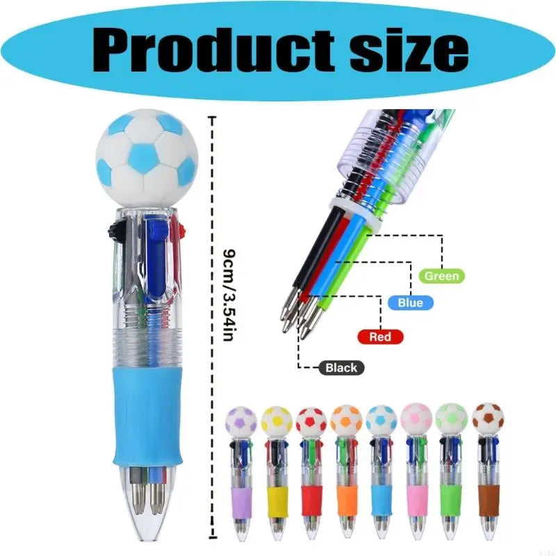Multicolor Ballpoint Pen 4 Colors in Retractable Rainbow Pen for Class Office, Ballpoint Pen for School Students K1KF Quake