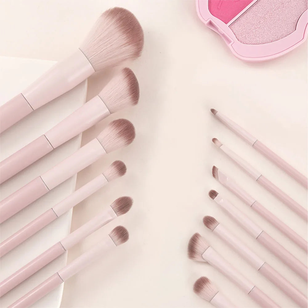 13 PCS Full Set Soft Makeup Brush Kit with Powder, Blush, Foundation, Eyeshadow Brushes Quake