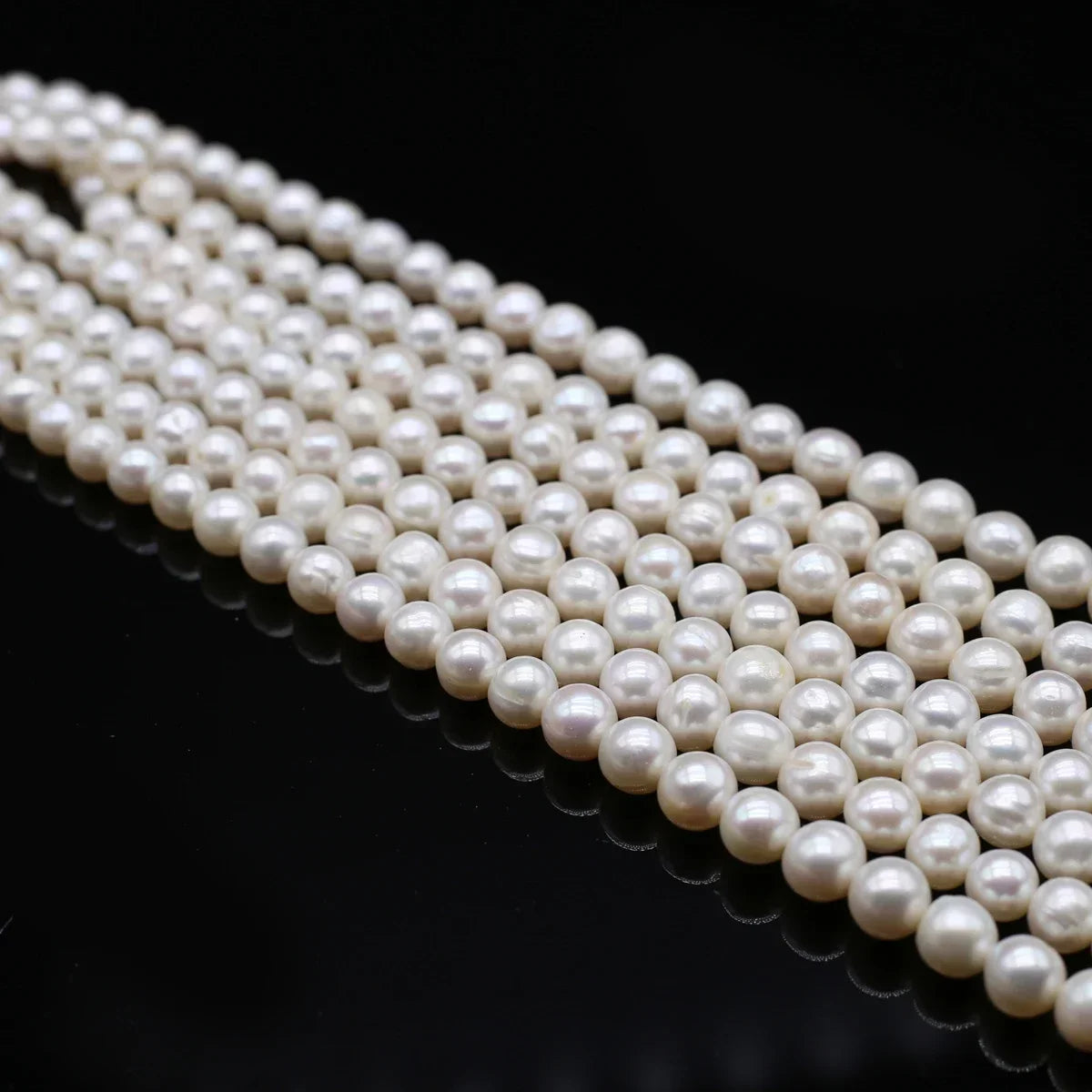 Natural Freshwater White Pearl Round Isolation Beads 8-9mm For Jewelry Making DIY Bracelet Earrings Necklace Accessory Quake