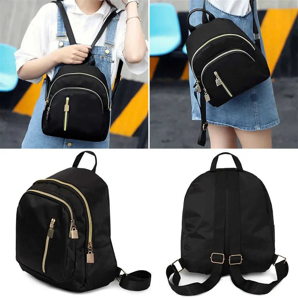 Travel Women's Multi-Function Girl Purse Shoulder Bag Mini Backpack Oxford Daypack Quake