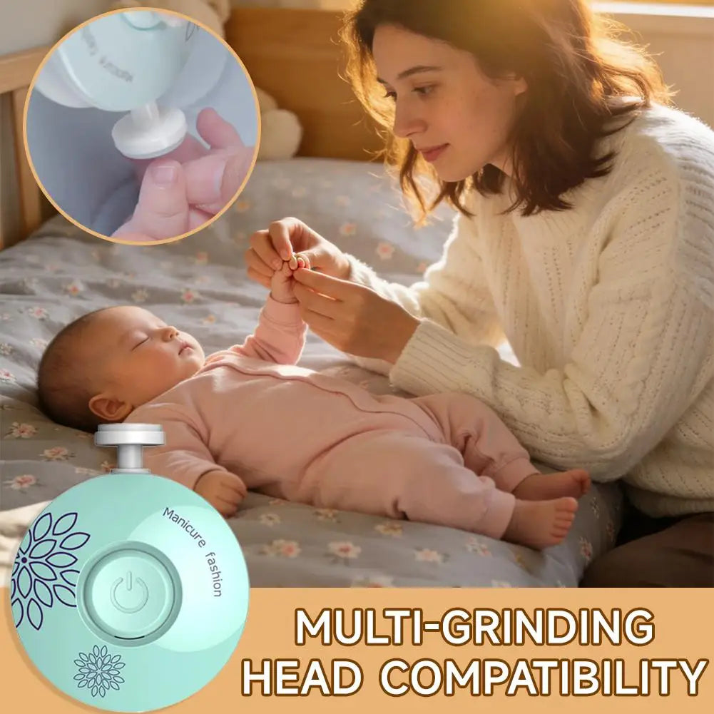 Electric Baby Nail Trimmer Kid Nail Polisher Tool Infant Manicure Scissors Baby Hygiene Kit Baby Nail Clipper Cutter For Newborn Quake