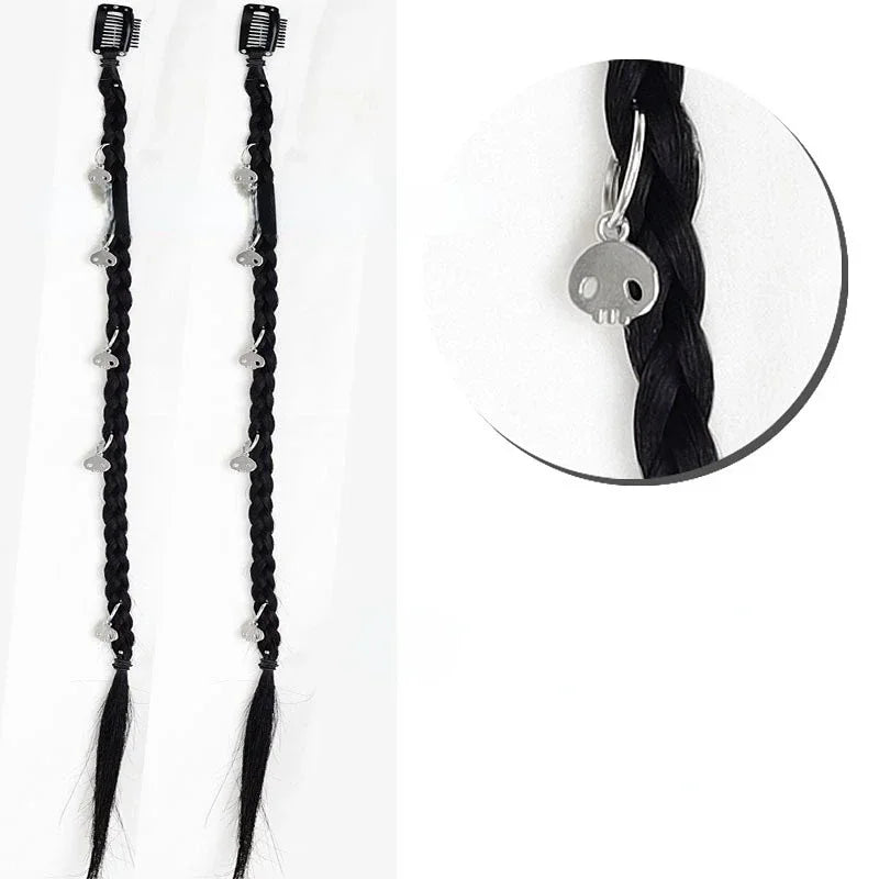 2pcs/set Y2K Boxing Braids Girls Cool Fashion hair Braide Women Fried Dough Twist Braid Traceless Invisible BB Clip Boxing Braid Quake klt
