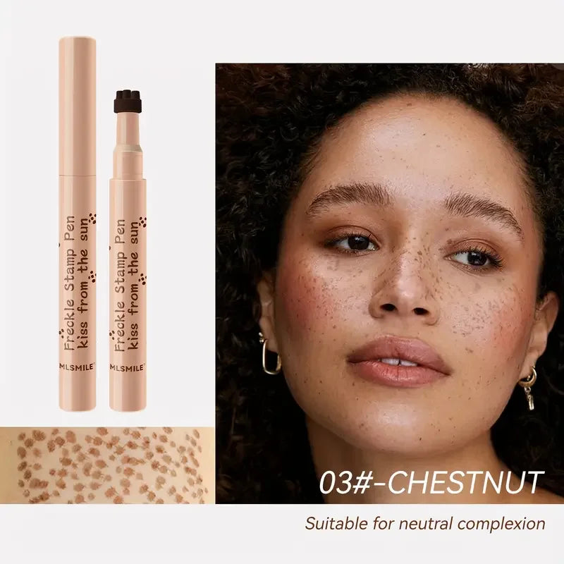 Waterproof Freckles Stamp Pen Long-lasting and Natural Fake Freckles Makeup Dot Spot Pen,Women Freckle Pen for all Skin Tones Quake 03