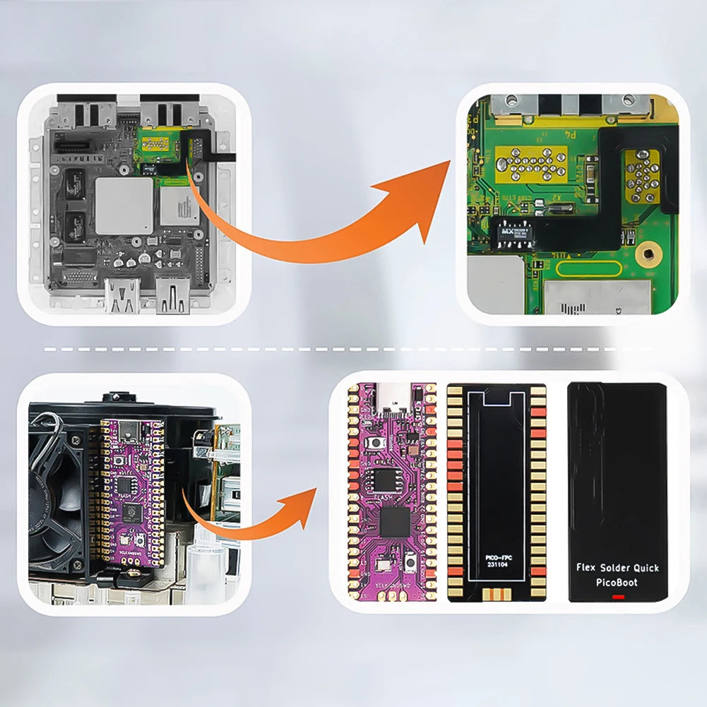 For Raspberry Pi Pico Picoboot FPC Flex Cable with SD2SP2 Adapter GC2SD Card Reader Replace Flex Ribbon Cable for Gamecube NGC Quake