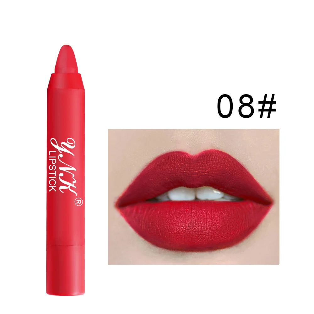 1PC Pink Series Velvet Matte Lipstick Pen Waterproof Long Lasting Red Lipstick Makeup Lip Tint Pen Cosmetic Makeup Quake 08