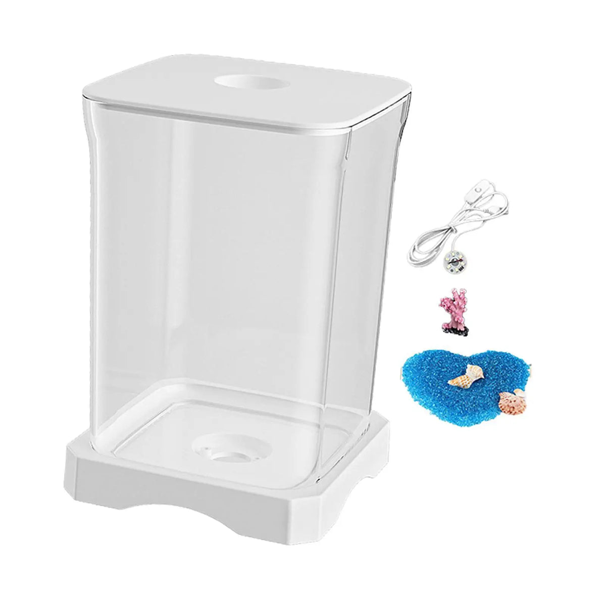 Fish Tank Clear Fish Bowl Breeding Tank Multipurpose Thickened Small Goldfish Tank for Home Tabletop Living Room Office Turtle Quake