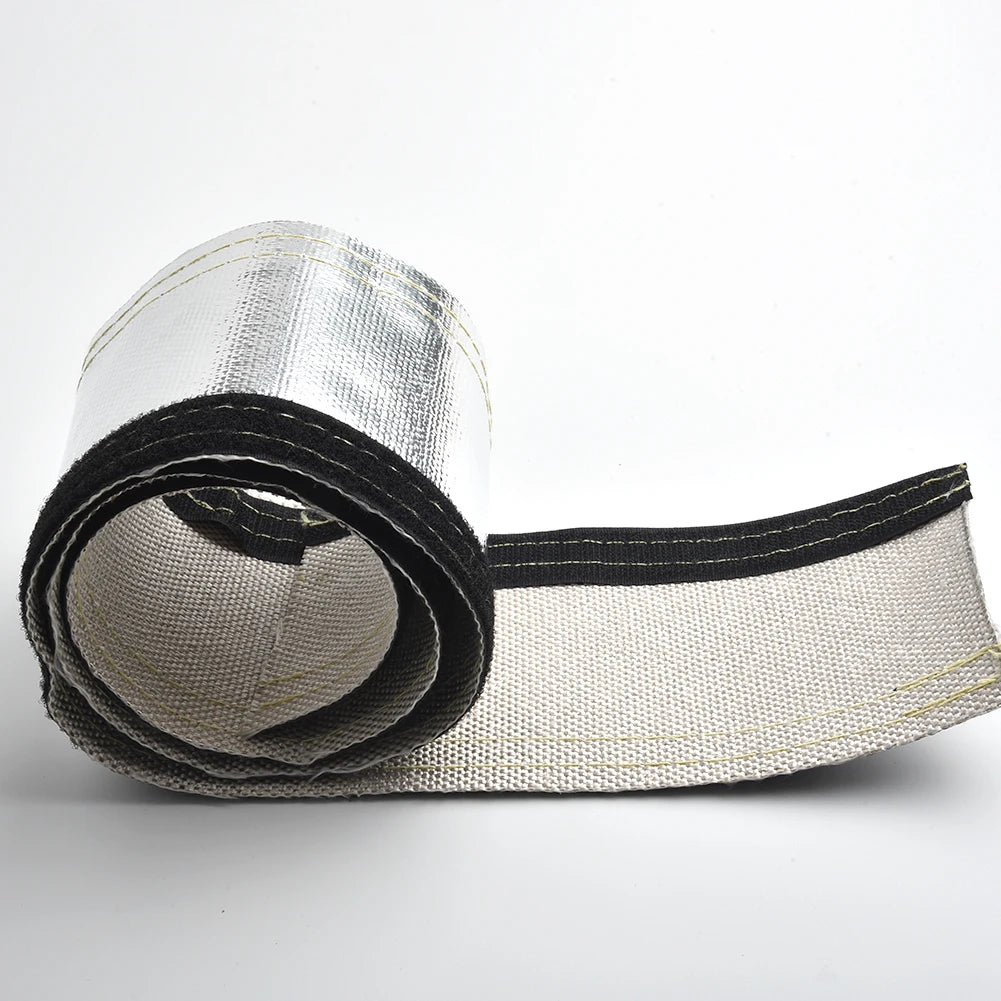 Black Silver Hose Cover High temperature Protection Removal 1Pc Heat Shield Insulated Protect Sleeve Convenient Quake