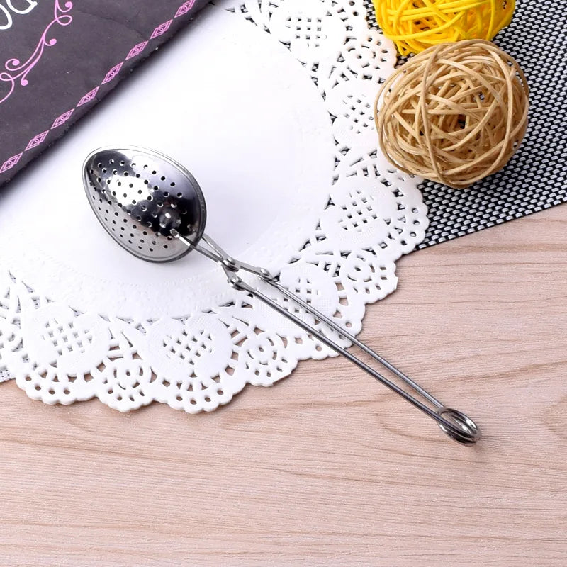 New stainless steel heart-shaped tea tongs/infuser/strainer - tea accessories for home tea ceremony Quake