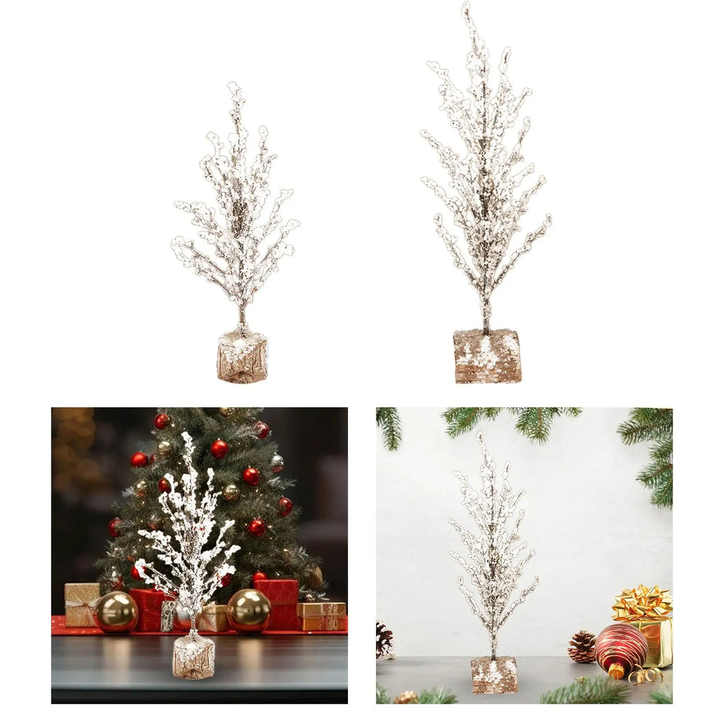 Christmas Tree Statue Crafts Birthday Gift Ornament for Indoor Housewarming Quake