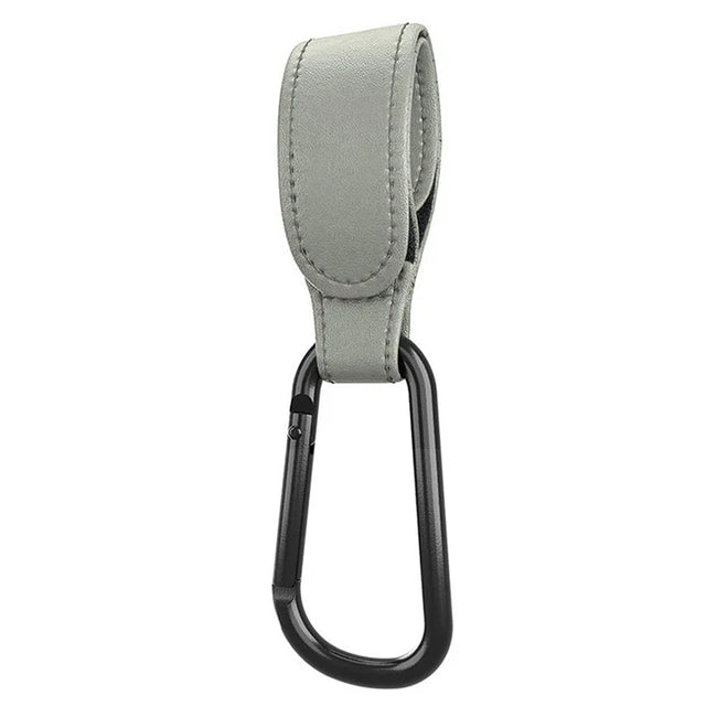 1/2pcs PU Leather Baby Bag Stroller Hook Pram Cart Organizer 360 Degree Rotatable Hook High-quality Crochet Stroller Accessories Quake A104 gray 1pcs