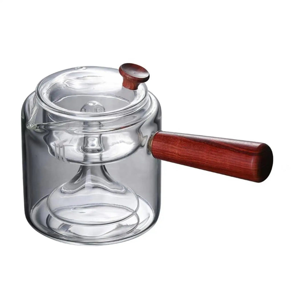 Glass Teapot for Steaming and Cooking Stovetop Water Pot Tea Kettle for Office Quake