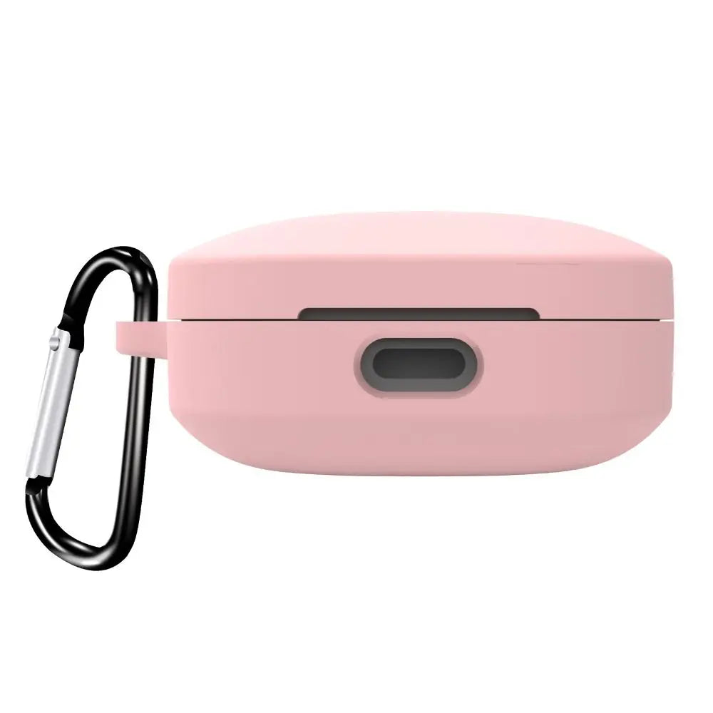 Soft Silicone Protective Case Protector Shockproof Cover Headphone Accessories With Hook Housing Shell for Redmi Buds 6 Active Quake Pink
