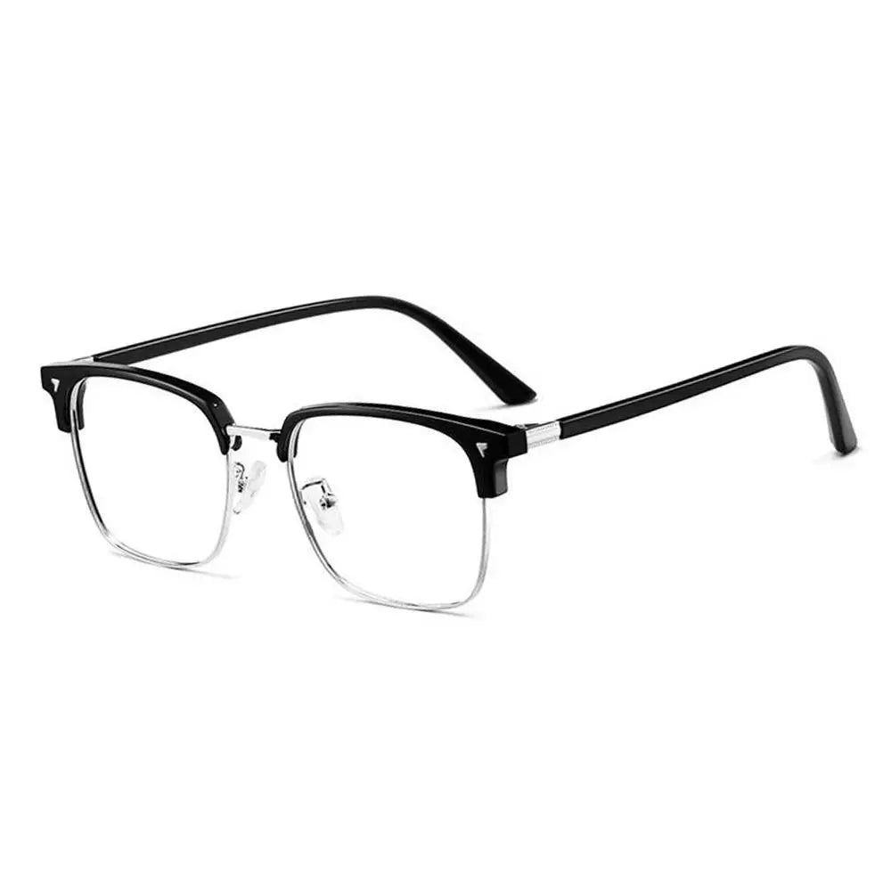 Anti-Blue Light Glasses Designers Eyeglasses Optical Spectacle Computer Eye Protection Glass Fashion Office Eyewear Quake Black silver