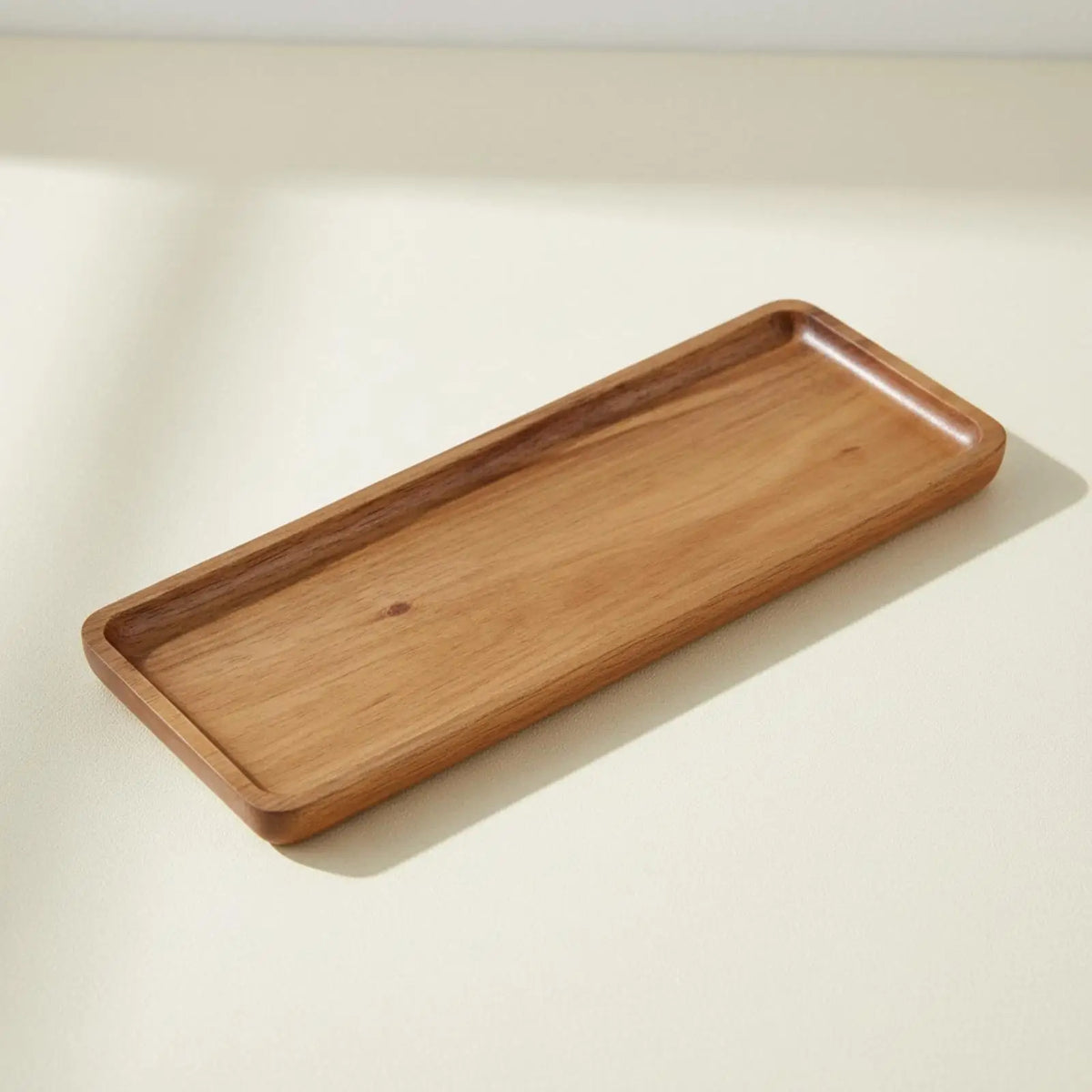 Lightweight Wood Serving Tray for Desserts and Drinks Smooth Grain Finish for Coffee Table Decor Elegant Kitchen Accessory Quake