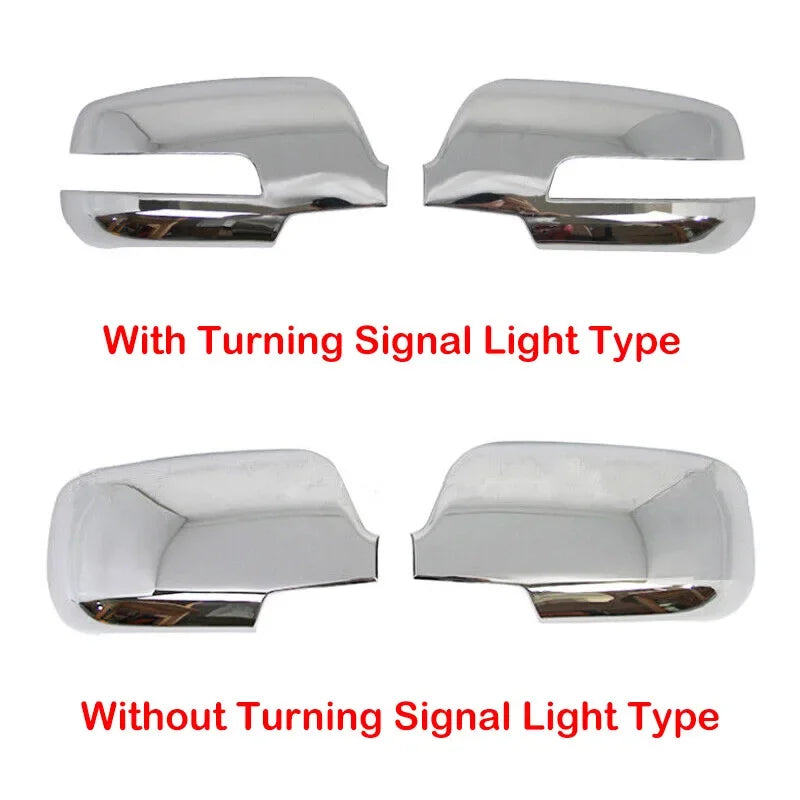 For Kia Sorento 2013-2014 Car Rearview Side Mirror Cover Wing Cap Exterior Door Sticker Frame Case Trim Housing Silver Chrome Quake