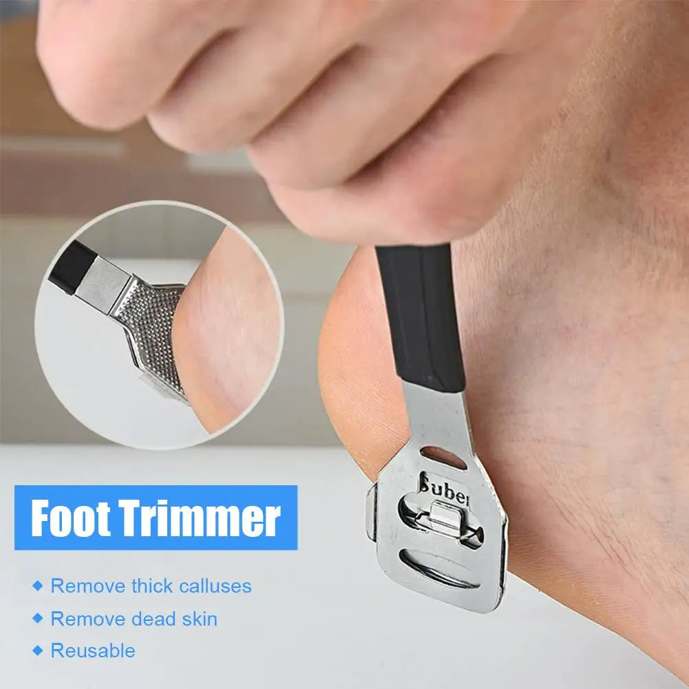 Stainless Steel Callus Shaver Remover with Blade, Pedicure Razor for Feet & Hands Foot Razor Callus Removal Callus Blade Remover Quake