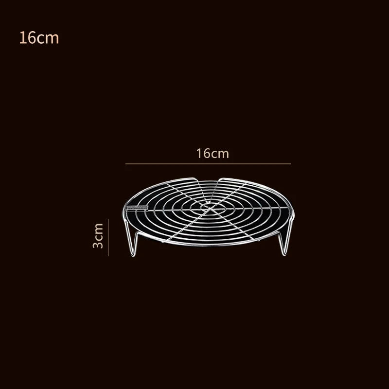 1pcs Stainless Steel Steamer Rack Multifunction Pot Steaming Tray Dumplings Eggs Grill Stand 16cm 18cm 20cm 22cm Quake H3-16cm