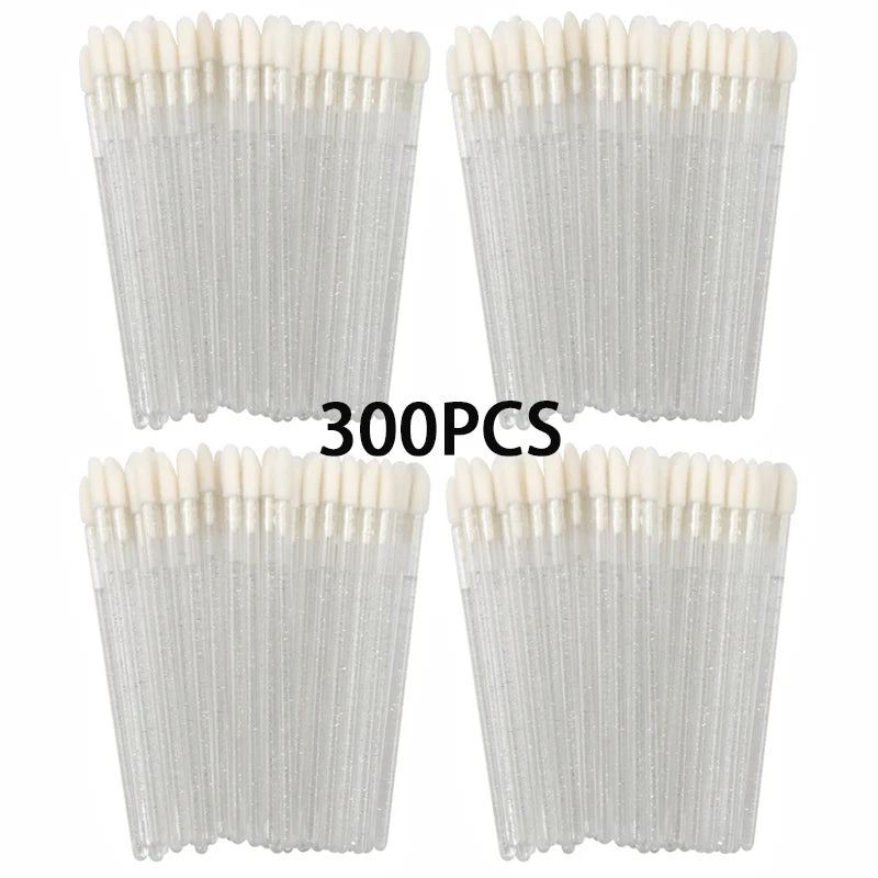 Applicator Wands Wholesale Disposable Lip 100/300PCS Brush Makeup Brushes Lipstick Eyelashes Extension Tool Beauty Accessories Quake TransparWhite 300pcs
