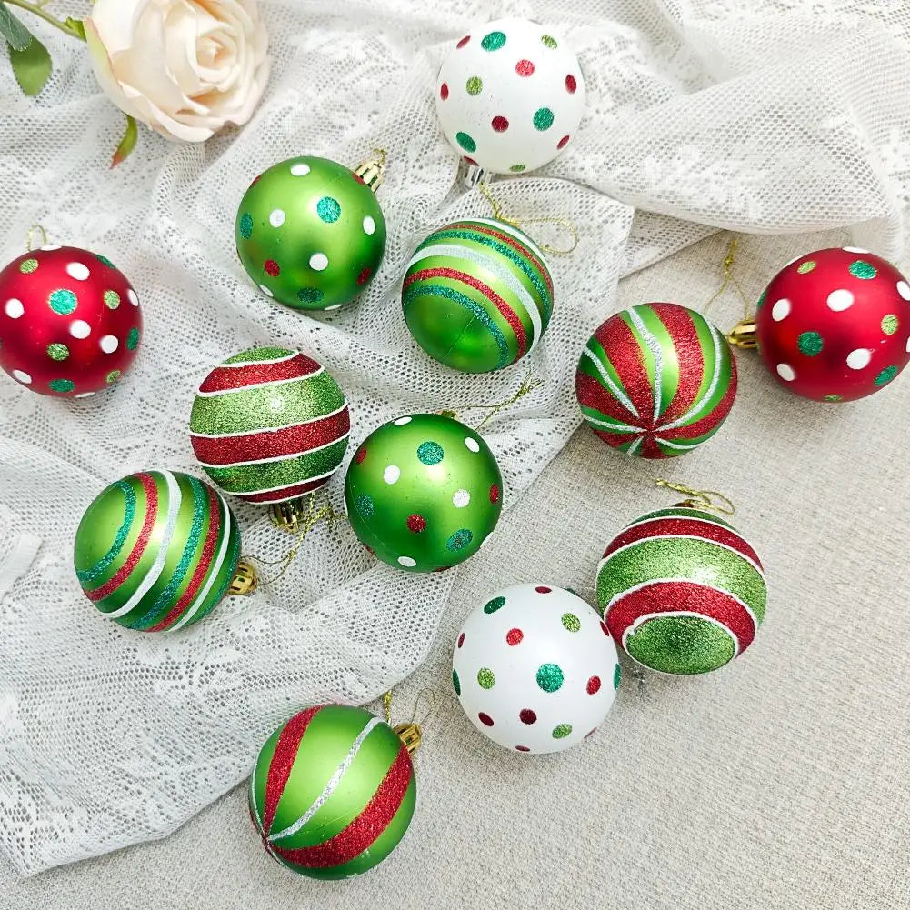 Green Monster Christmas Ball Ornament Elf Gift Box Hanging Bauble Shatterproof Tree Decoration Christmas Gift Holiday Party Deco Quake