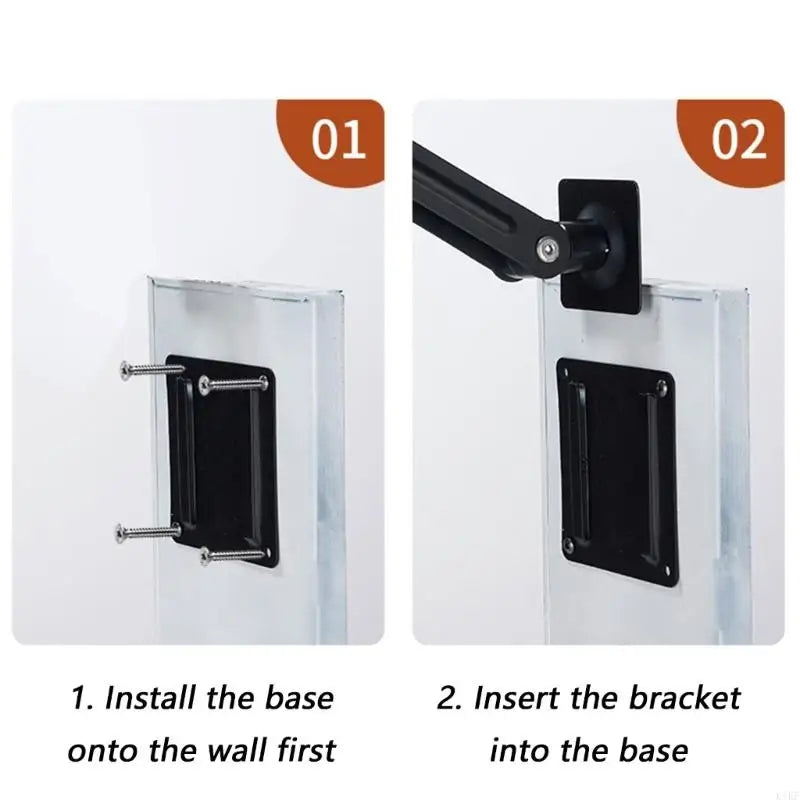 360 Rotating Phone Tablet Stand With Adjustable Tension Foldable Wall Mount Vertical Horizontal Install for Home Office K1KF Quake