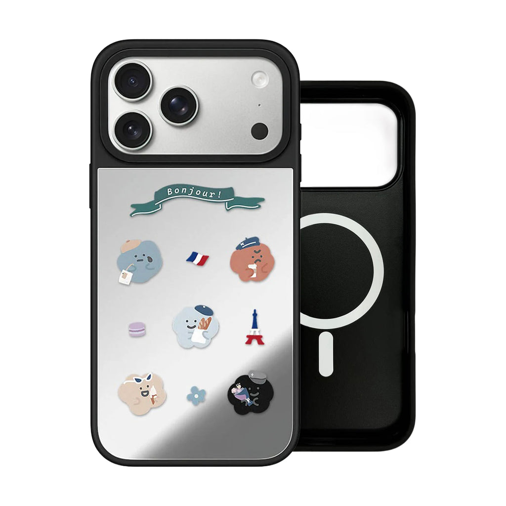 6082520 Mirror Surface Magnetic Phone Case Cover for IPhone 12 13 14 15 16 17 18 Pro Max Case Quake mirror (MagSafe) iPhone 15 Pro Max