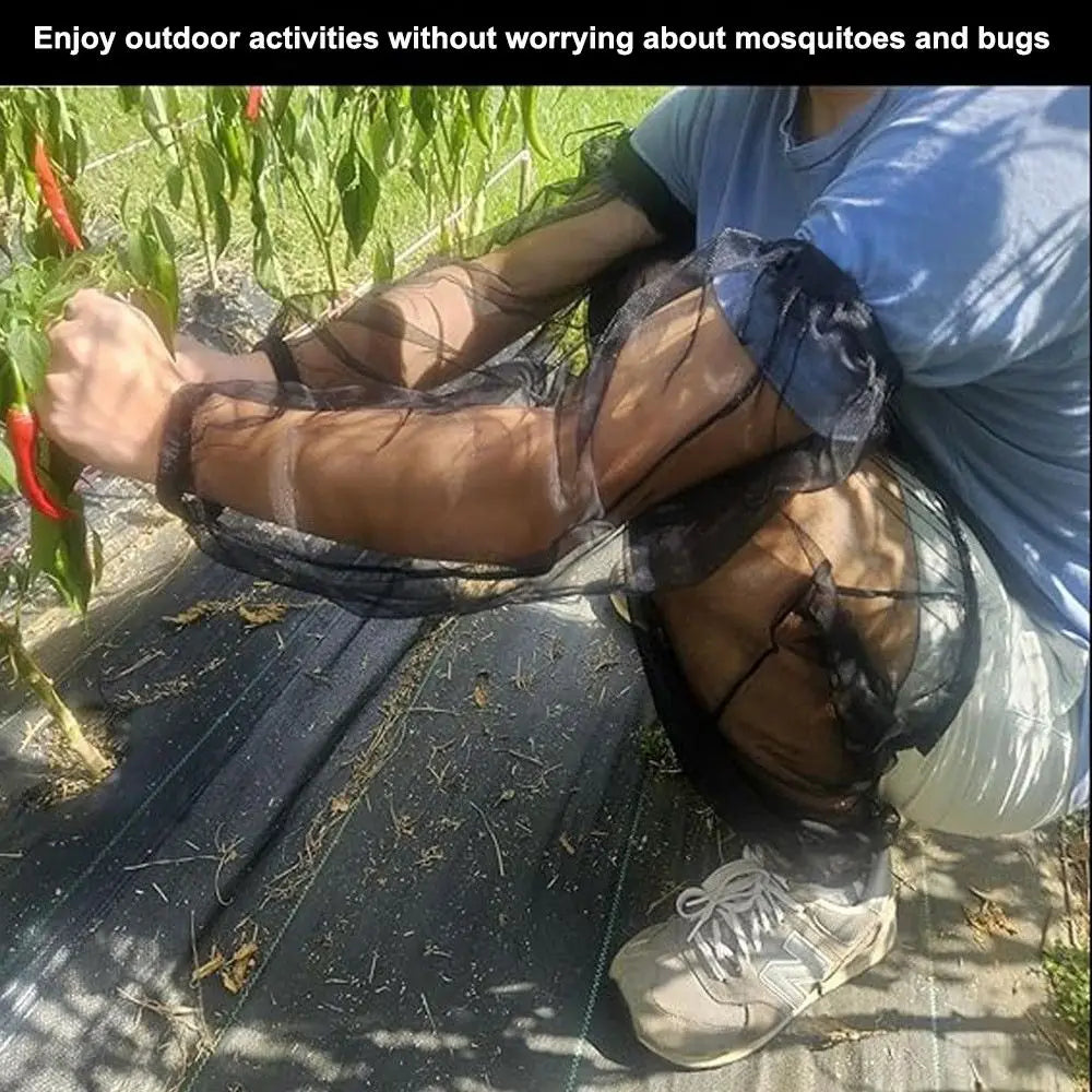 New Breathable Mosquito Arm Sleeves Mesh Lightweight Leg Sleeves Anti-mosquito Camping Quake