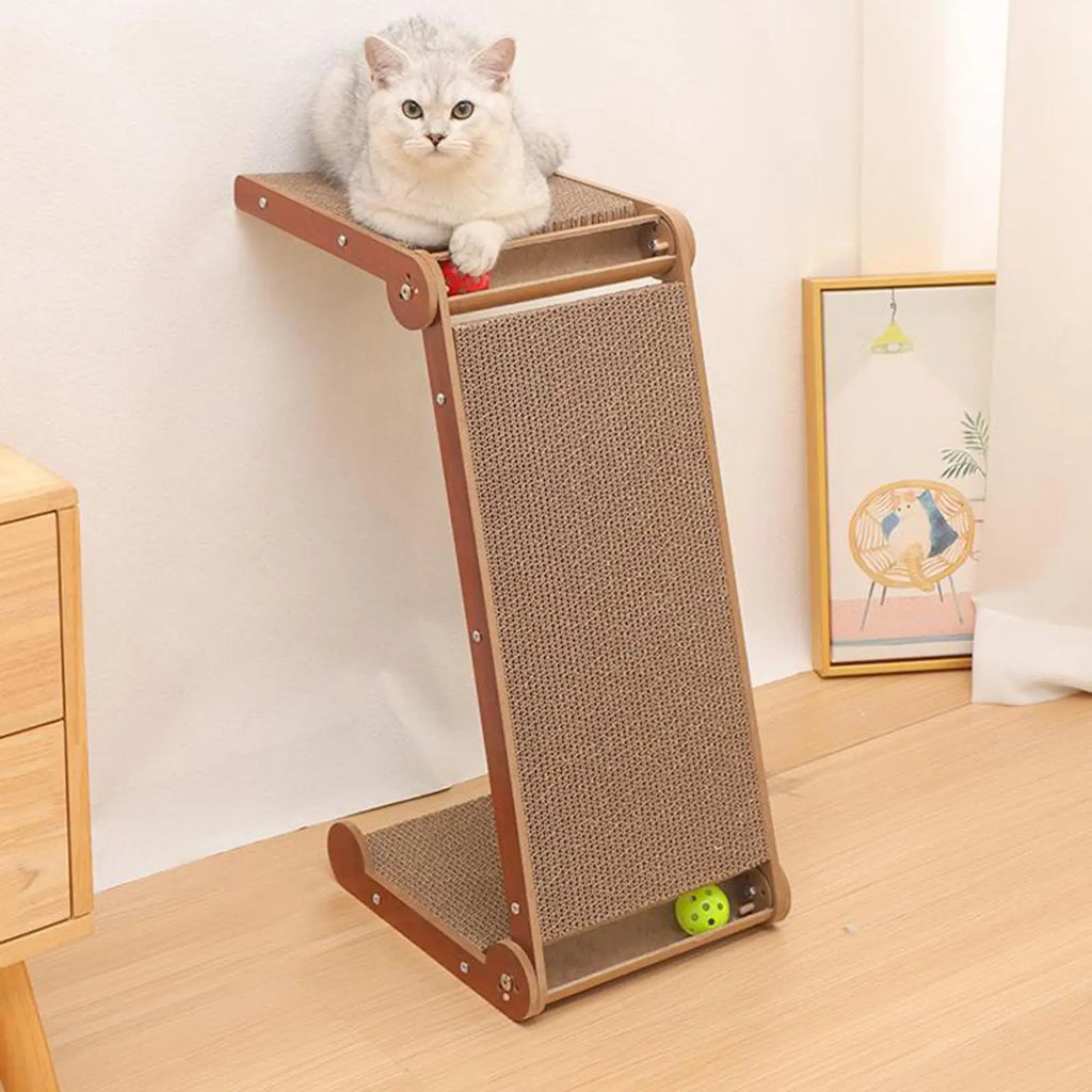 Vertical Standing Cat Scratching Board Interactive Play Cat Lounge Bed Cat Scratcher Grinding Claw Quake