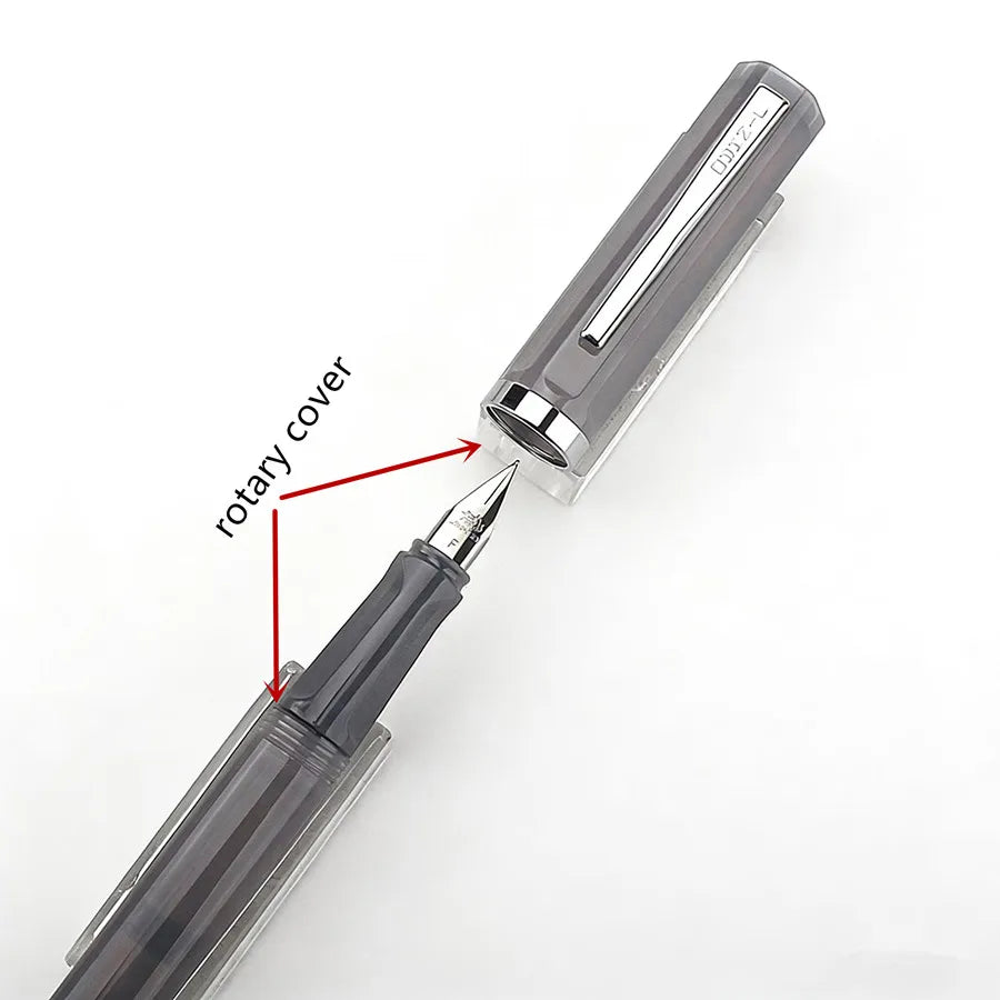 Jinhao 58D Acrylic Fountain Pen Rotating Suction Ink Pen Office School Stationery Quake