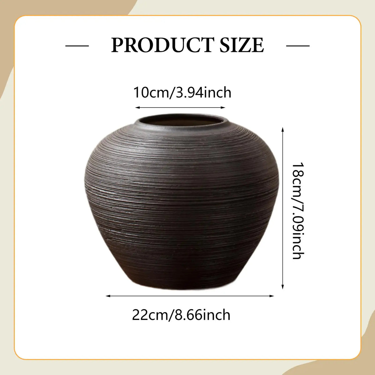 Rustic Farmhouse Ceramic Vase Handcrafted Flower Pot Table Centerpiece Modern Luxury Home Decoration for Room Quake