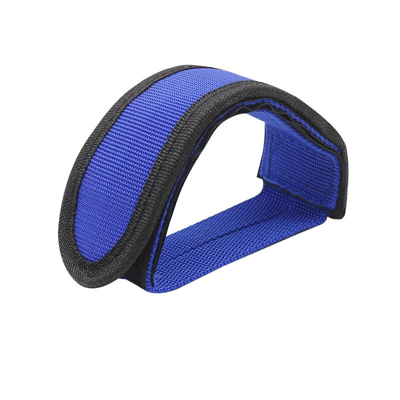 1Pc Bicycle Pedal Strap Fixed Gear Toe Cages Straps Anti-slip Foot Retainer Bands Cycling Accessories for Road Bike Quake Blue