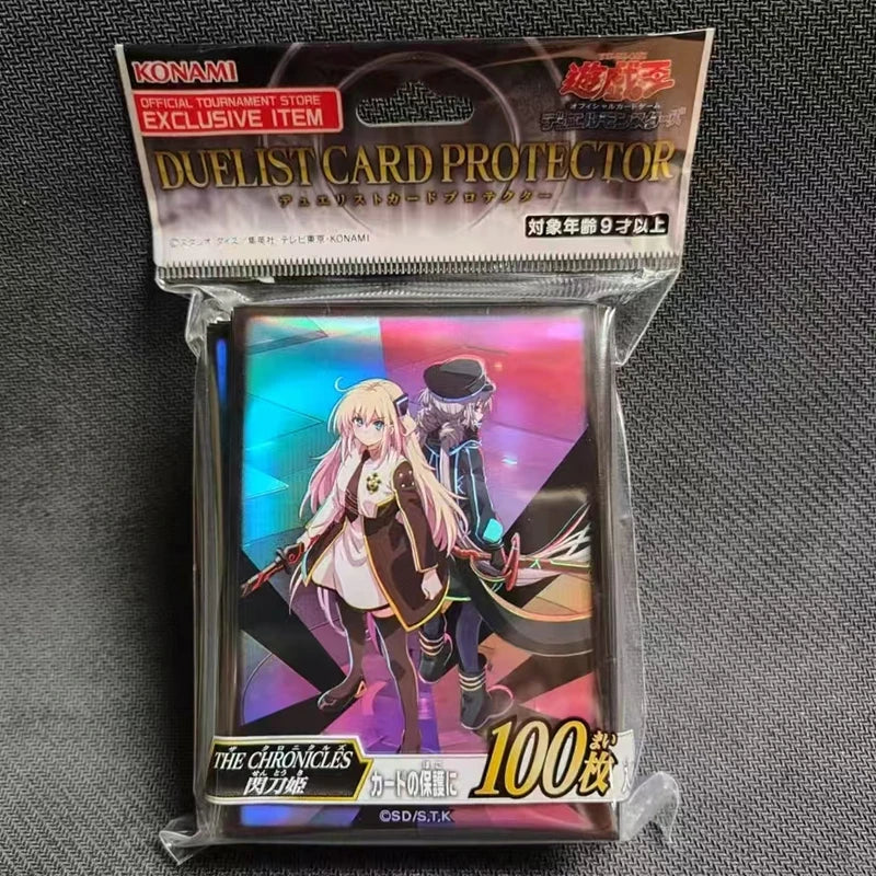 Hot Yu-Gi-Oh! Card Sleeves 100PCS Sky Striker Chronicles Holographic Protective Covers Official Quality Kids Collection Gift Quake