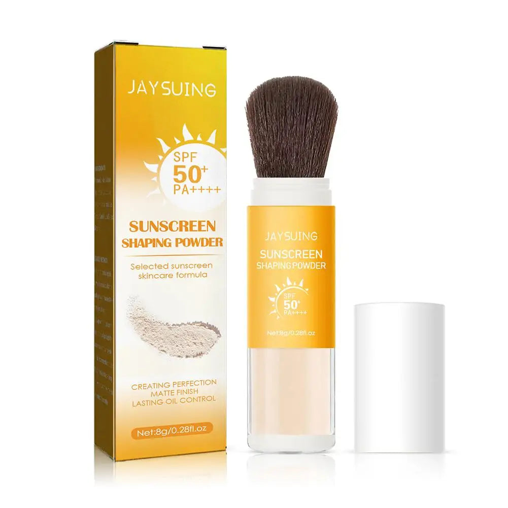 SPF 50 Sunscreen Loose Powder - Waterproof Mineral Sunblock Setting Powder for Face, Oil Control & Matte Finish, Invisible Pore Quake 1pcs